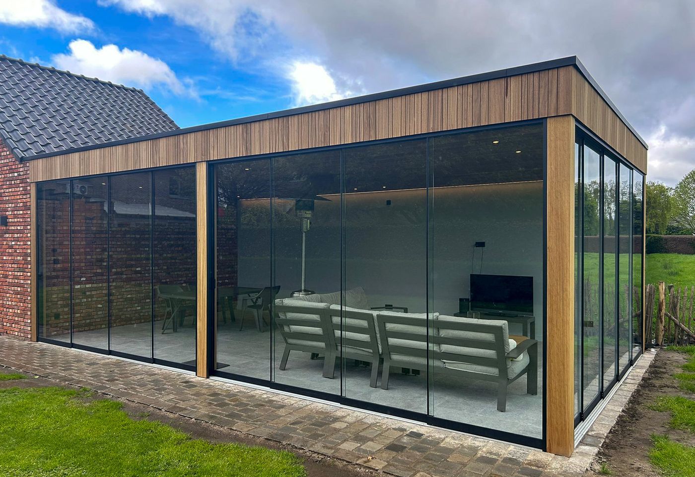 Keramisch terras met veranda-aansluiting — foto 2